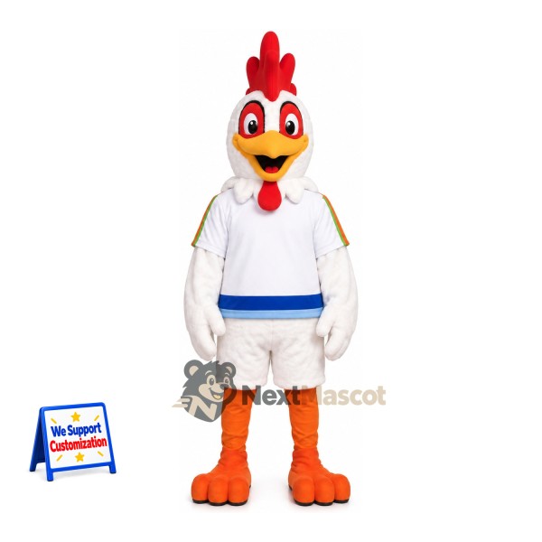 Rooster Mascot Costume - White for Birthday Parties