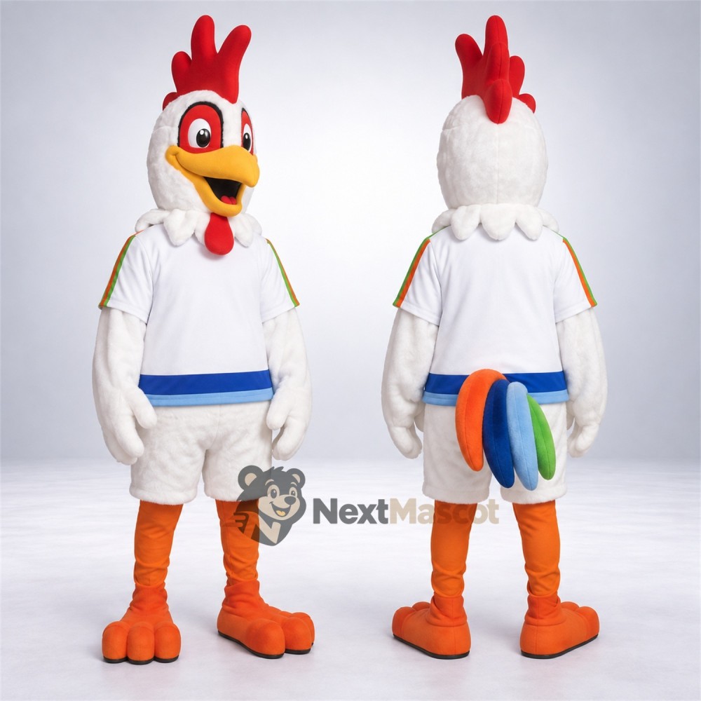 Rooster Mascot Costume - White for Birthday Parties Rooster Mascot Costume - White for Birthday Parties