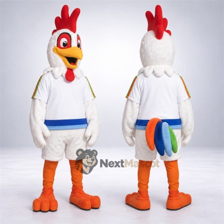 Rooster Mascot Costume - White for Birthday Parties Rooster Mascot Costume - White for Birthday Parties