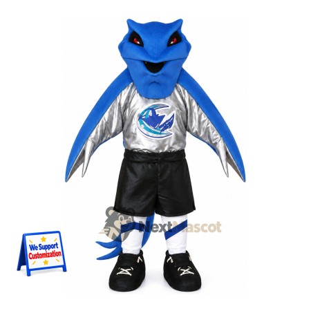 Manta Ray Mascot Costume - Blue, Sports Uniform Manta Ray Mascot Costume - Blue, Sports Uniform