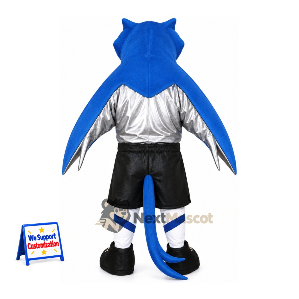 Manta Ray Mascot Costume - Blue, Sports Uniform Manta Ray Mascot Costume - Blue, Sports Uniform