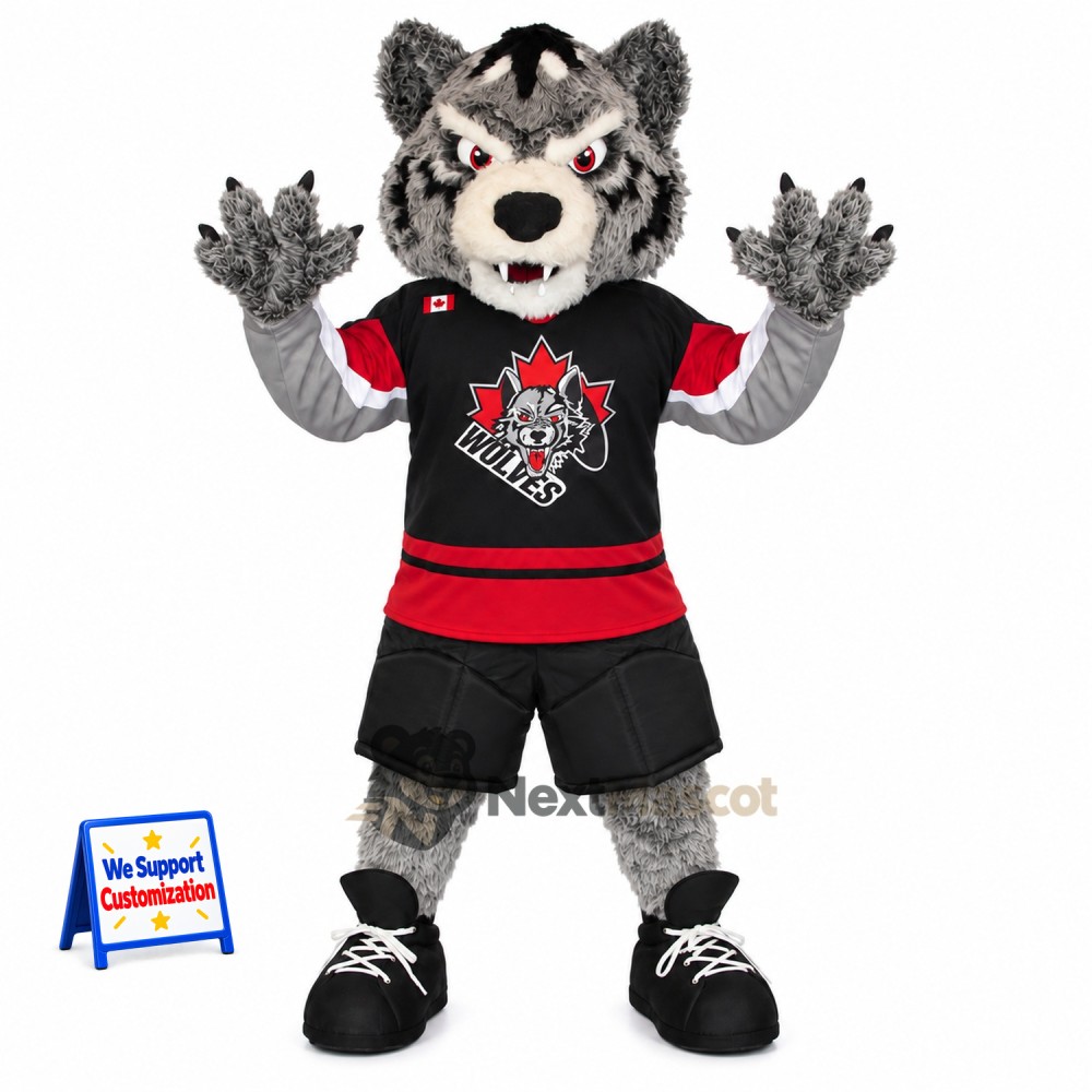 Wolf Mascot Costume - Red Uniform Wolf Mascot Costume - Red Uniform