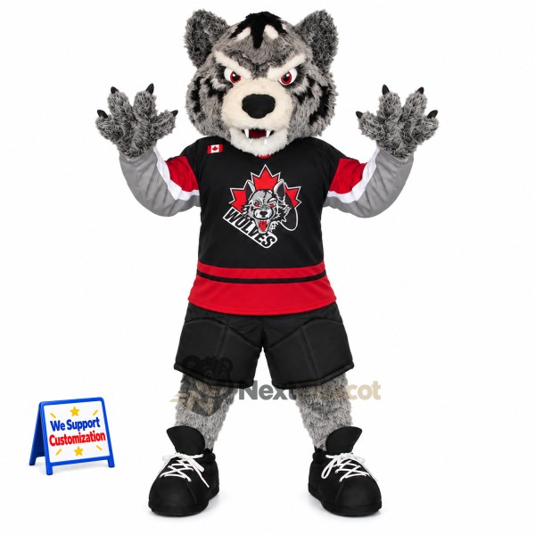 Wolf Mascot Costume - Red Uniform