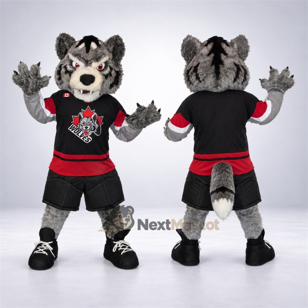 Wolf Mascot Costume - Red Uniform Wolf Mascot Costume - Red Uniform