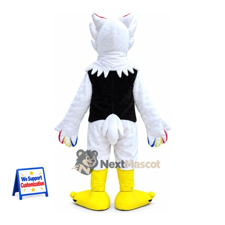 Bird Mascot Costume - White, Black Shirt Bird Mascot Costume - White, Black Shirt