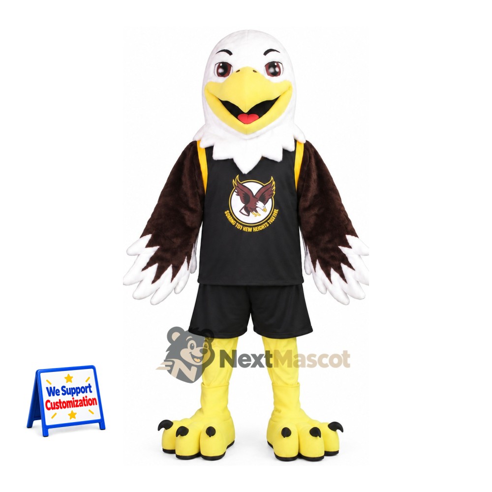 Bald Eagle Mascot Costume - Black Uniform Bald Eagle Mascot Costume - Black Uniform