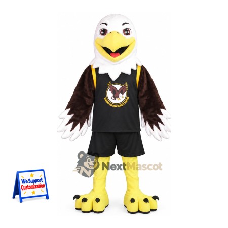 Bald Eagle Mascot Costume - Black Uniform Bald Eagle Mascot Costume - Black Uniform