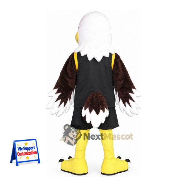 Bald Eagle Mascot Costume - Black Uniform Bald Eagle Mascot Costume - Black Uniform