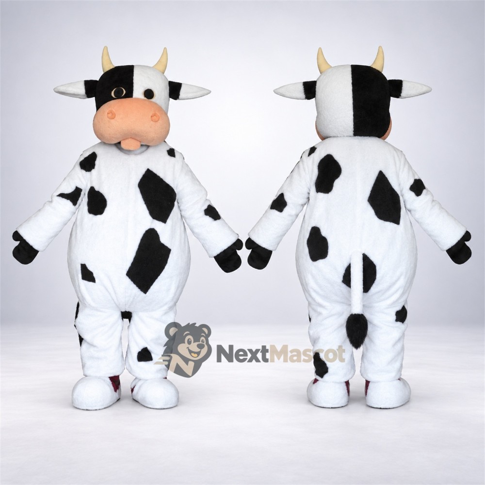 Cow Mascot Costume - Spotted for Grand Openings Cow Mascot Costume - Spotted for Grand Openings