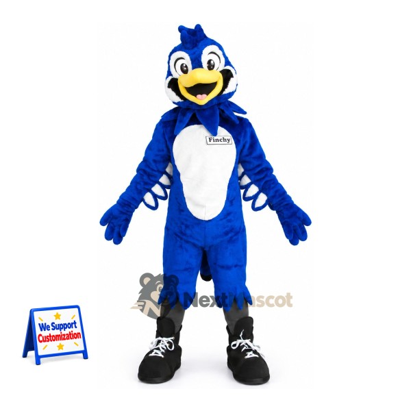 Bird Mascot Costume - Blue for School Spirit