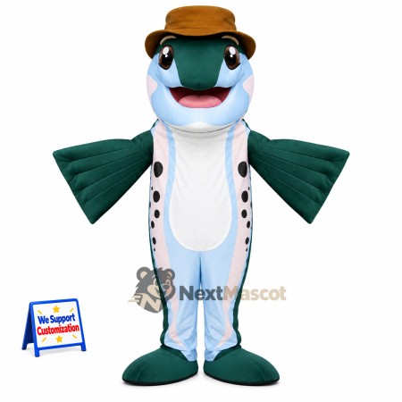Fish Mascot Costume - Blue for Parades