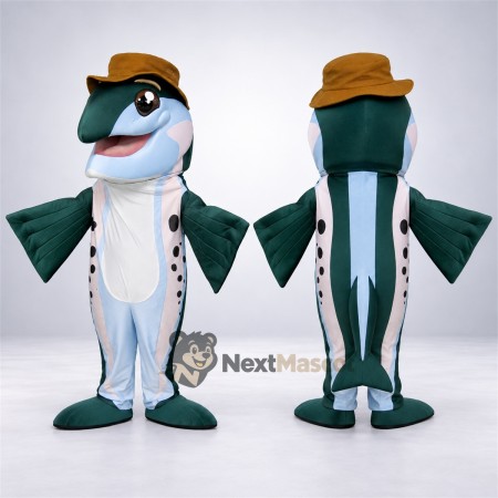 Fish Mascot Costume - Blue for Parades