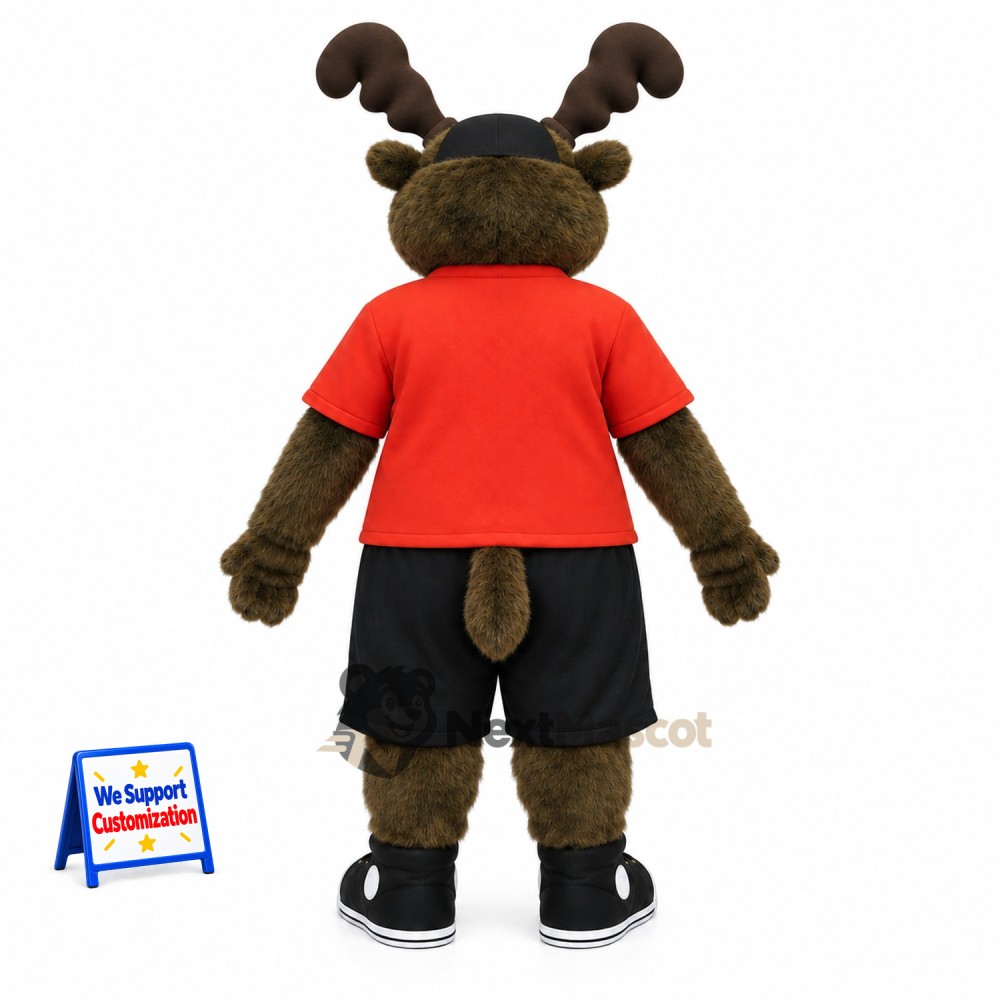 Moose Mascot Costume - Red Shirt for Parades Moose Mascot Costume - Red Shirt for Parades