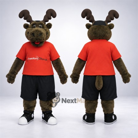 Moose Mascot Costume - Red Shirt for Parades Moose Mascot Costume - Red Shirt for Parades