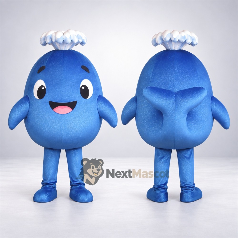 Whale Mascot Costume - Blue Whale Mascot Costume - Blue