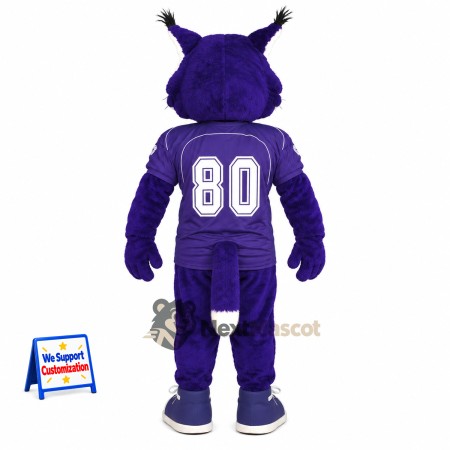 Wildcat Mascot Costume - Purple, Football Uniform Wildcat Mascot Costume - Purple, Football Uniform