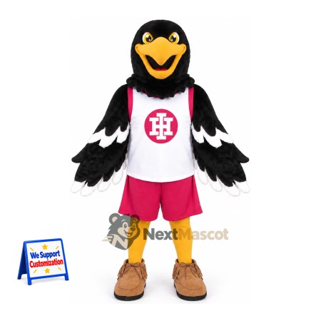 Eagle Mascot Costume - Black, White Jersey Eagle Mascot Costume - Black, White Jersey