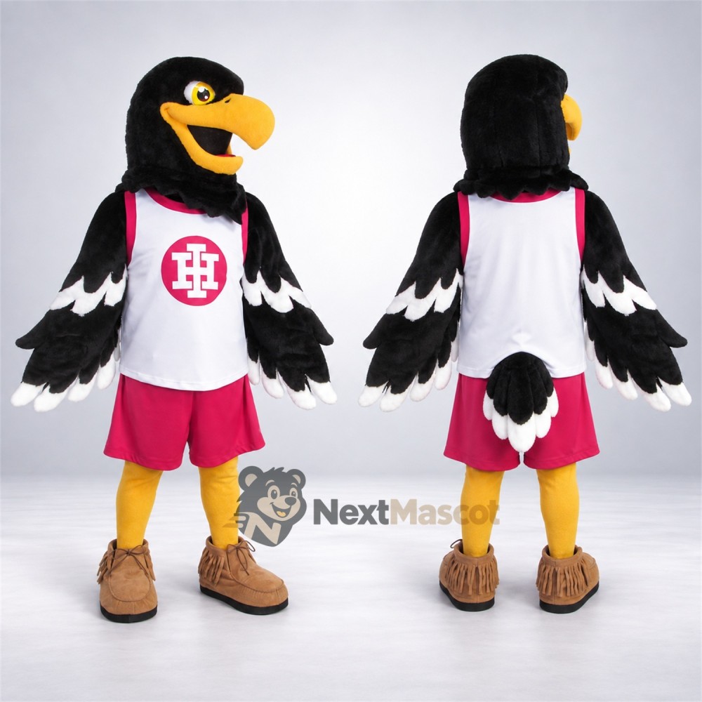 Eagle Mascot Costume - Black, White Jersey Eagle Mascot Costume - Black, White Jersey
