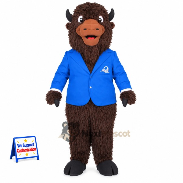 Buffalo Mascot Costume - Blue Jacket