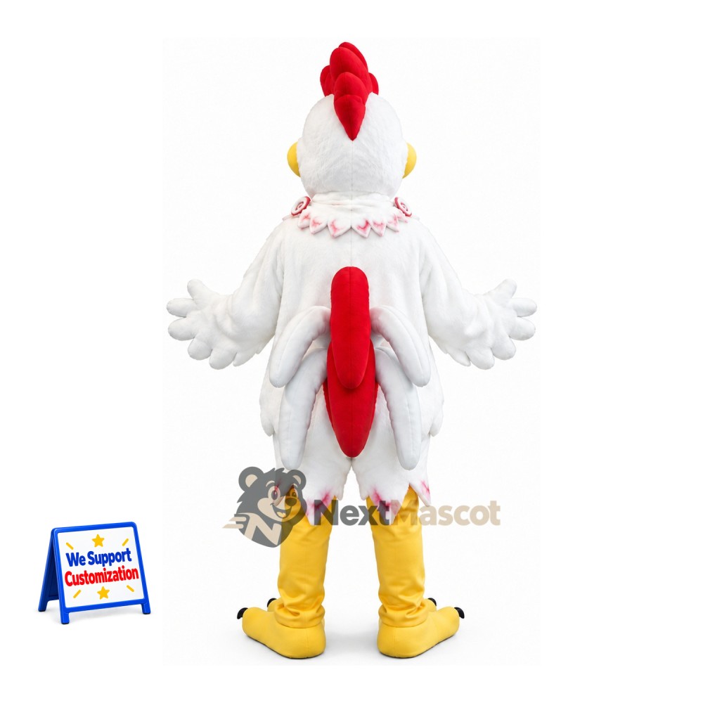 Rooster Mascot Costume - White for Sports Days Rooster Mascot Costume - White for Sports Days