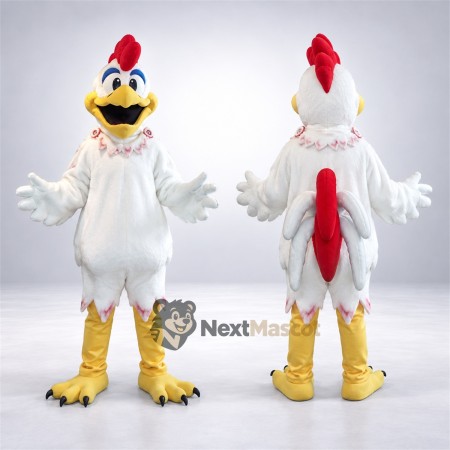 Rooster Mascot Costume - White for Sports Days Rooster Mascot Costume - White for Sports Days