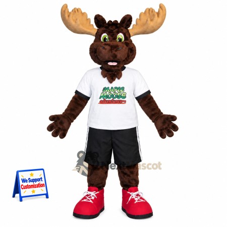 Moose Mascot Costume - White Shirt Moose Mascot Costume - White Shirt