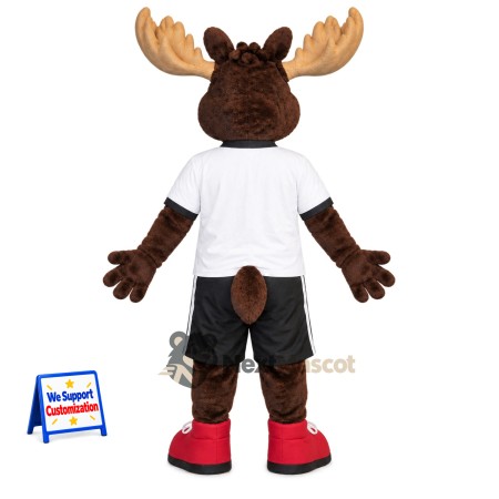 Moose Mascot Costume - White Shirt Moose Mascot Costume - White Shirt