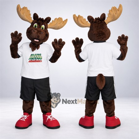 Moose Mascot Costume - White Shirt Moose Mascot Costume - White Shirt