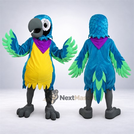 Parrot Mascot Costume - Blue and Yellow Parrot Mascot Costume - Blue and Yellow
