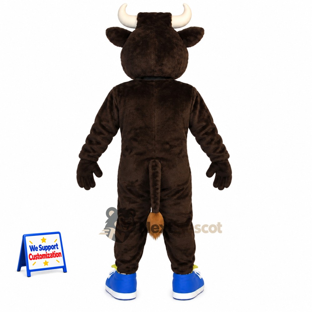 Bull Mascot Costume - Brown for School Spirit Bull Mascot Costume - Brown for School Spirit