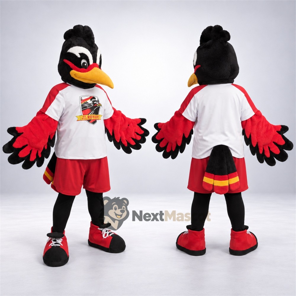 Bird Mascot Costume - Black for Festivals Bird Mascot Costume - Black for Festivals
