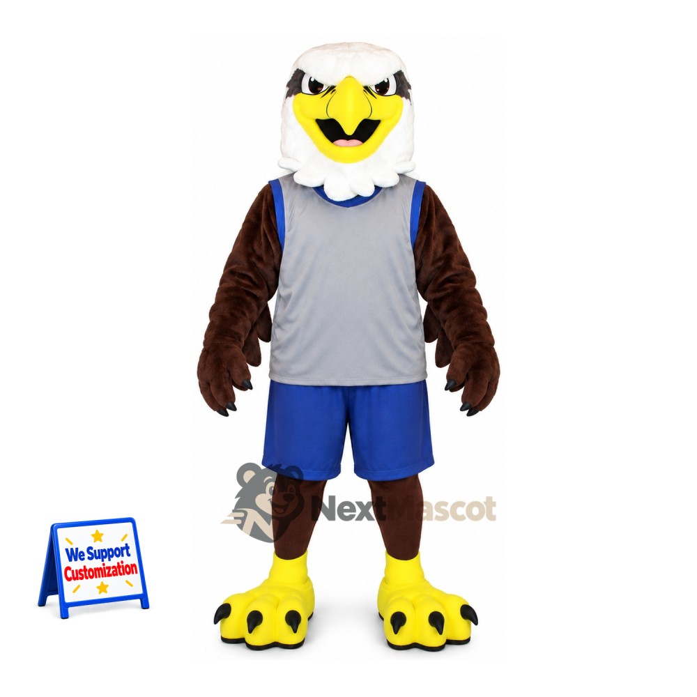 Bald Eagle Mascot Costume - Gray Shirt Bald Eagle Mascot Costume - Gray Shirt