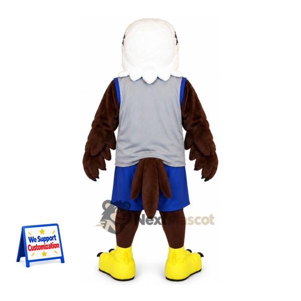 Bald Eagle Mascot Costume - Gray Shirt