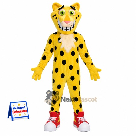 Leopard Mascot Costume - Yellow Leopard Mascot Costume - Yellow