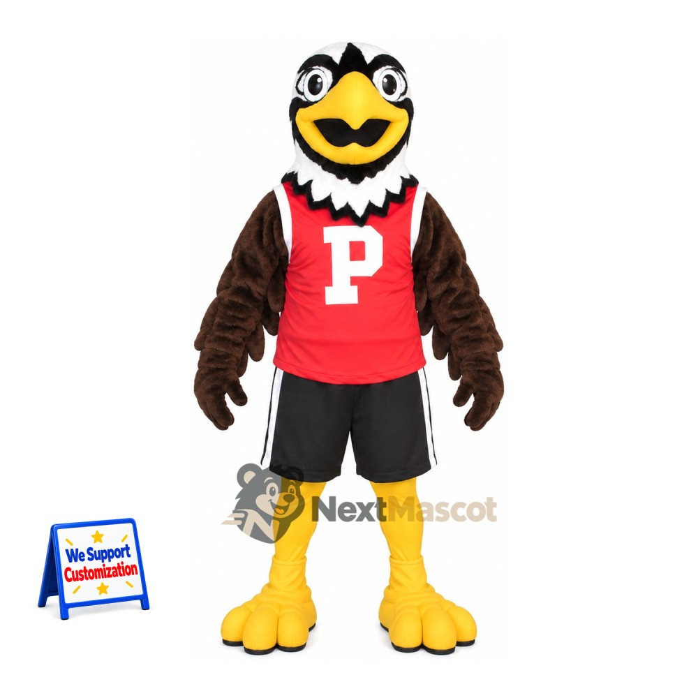 Bald Eagle Mascot Costume - Red Jersey Bald Eagle Mascot Costume - Red Jersey
