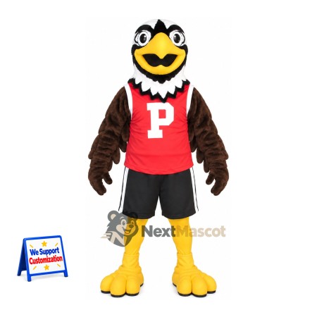 Bald Eagle Mascot Costume - Red Jersey Bald Eagle Mascot Costume - Red Jersey