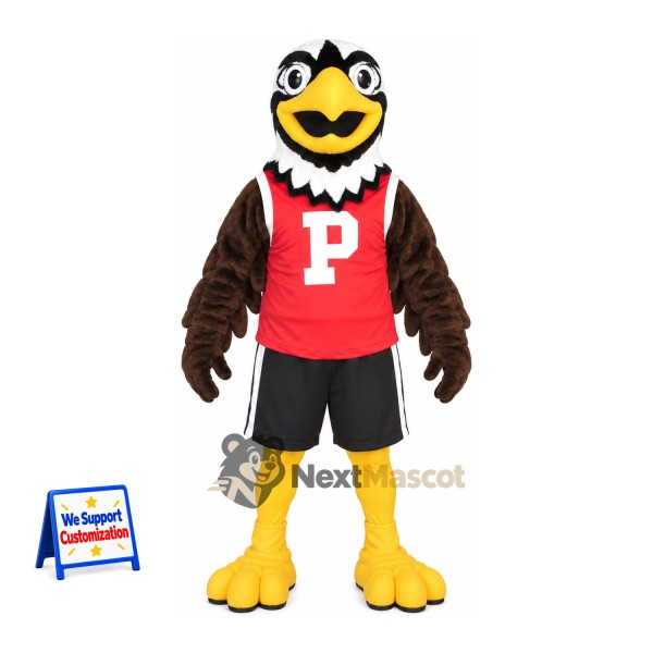 Bald Eagle Mascot Costume - Red Jersey