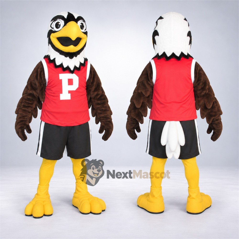 Bald Eagle Mascot Costume - Red Jersey Bald Eagle Mascot Costume - Red Jersey
