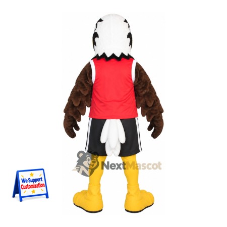 Bald Eagle Mascot Costume - Red Jersey Bald Eagle Mascot Costume - Red Jersey
