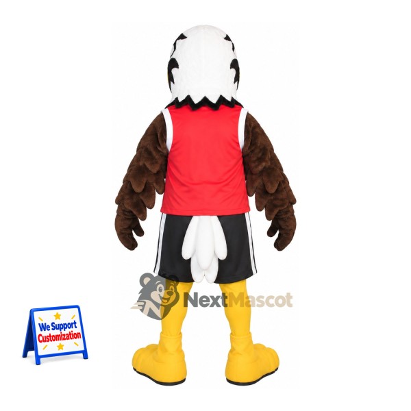 Bald Eagle Mascot Costume - Red Jersey