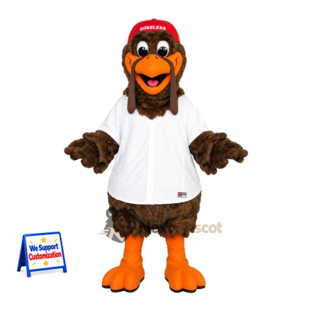 Turkey Mascot Costume - White Shirt for Parades Turkey Mascot Costume - White Shirt for Parades