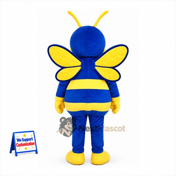 Bee Mascot Costume - Blue and Yellow for Garden Events Bee Mascot Costume - Blue and Yellow for Garden Events