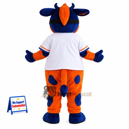 Cow Mascot Costume - Orange, White Shirt Cow Mascot Costume - Orange, White Shirt