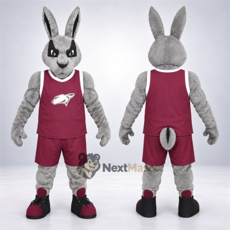 Rabbit Mascot Costume - Maroon Uniform Rabbit Mascot Costume - Maroon Uniform