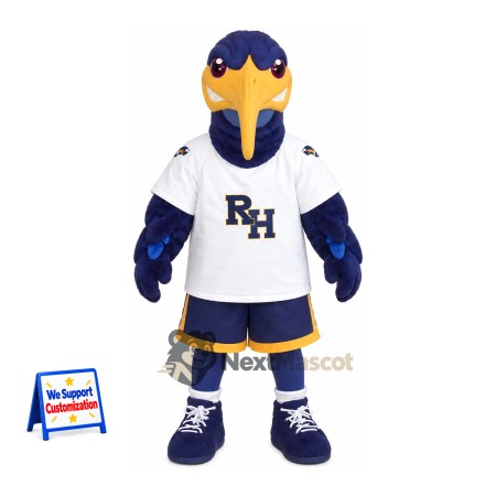 Ibis Mascot Costume - Blue, White Shirt Ibis Mascot Costume - Blue, White Shirt