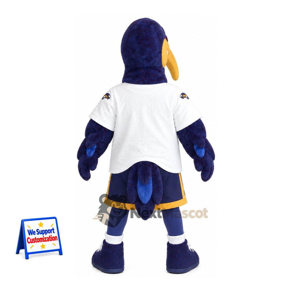 Ibis Mascot Costume - Blue, White Shirt Ibis Mascot Costume - Blue, White Shirt