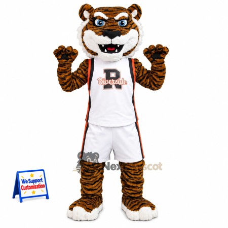 Tiger Mascot Costume - White Uniform Tiger Mascot Costume - White Uniform