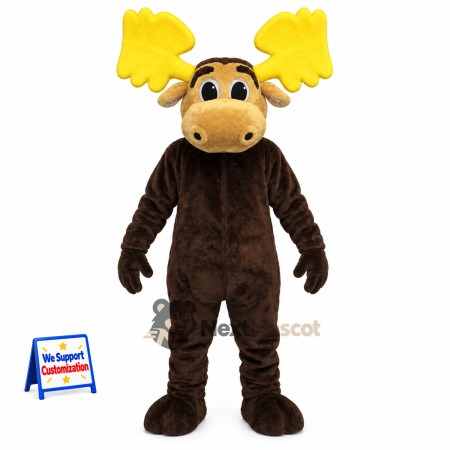 Moose Mascot Costume - Brown for Carnivals Moose Mascot Costume - Brown for Carnivals