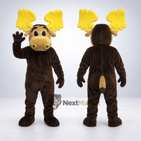Moose Mascot Costume - Brown for Carnivals Moose Mascot Costume - Brown for Carnivals