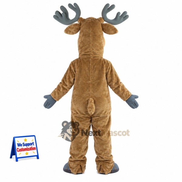 Moose Mascot Costume - Brown for Family Events Moose Mascot Costume - Brown for Family Events